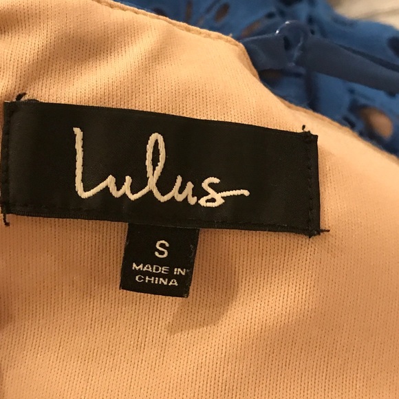 Blue floral lace dress - Picture 2 of 3